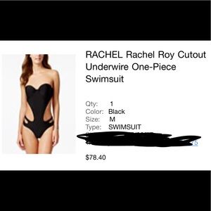 Rachel Roy Cutout Underwire One-Piece Swimsuit